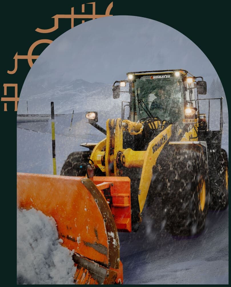 Tracteur de Déneigement Vert 2000 en action
